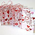 Valentine Hearts Handmade Mini Card Set, Pink And..